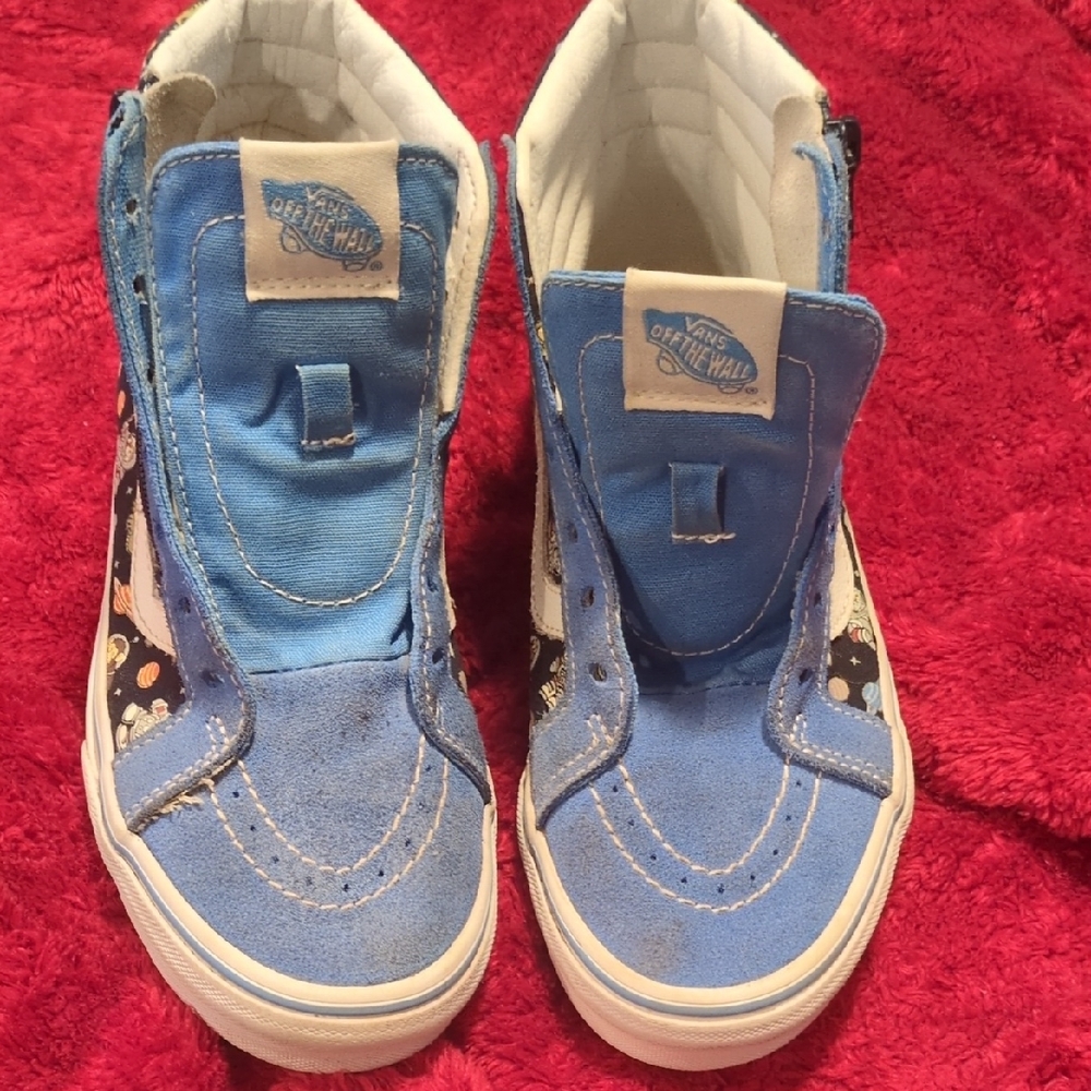 Vans Kids Blue and White Sneakers